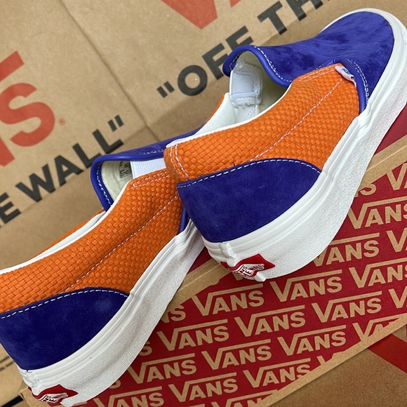 Vans Classic Slip On P&C Royal Blue/ Apricot Buff sneakers WMNS - Picture 15 of 16
